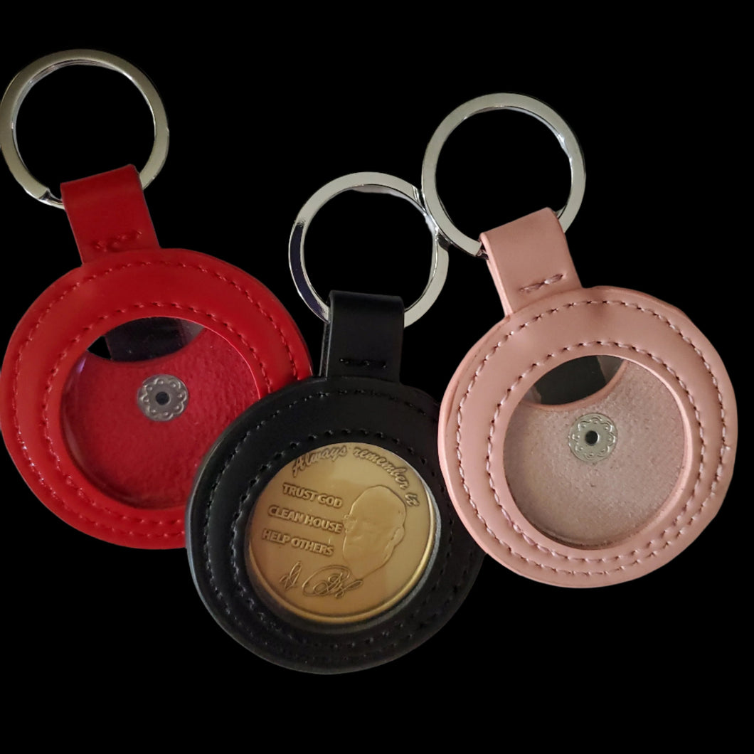 Keychain -  Leather Coin Holder