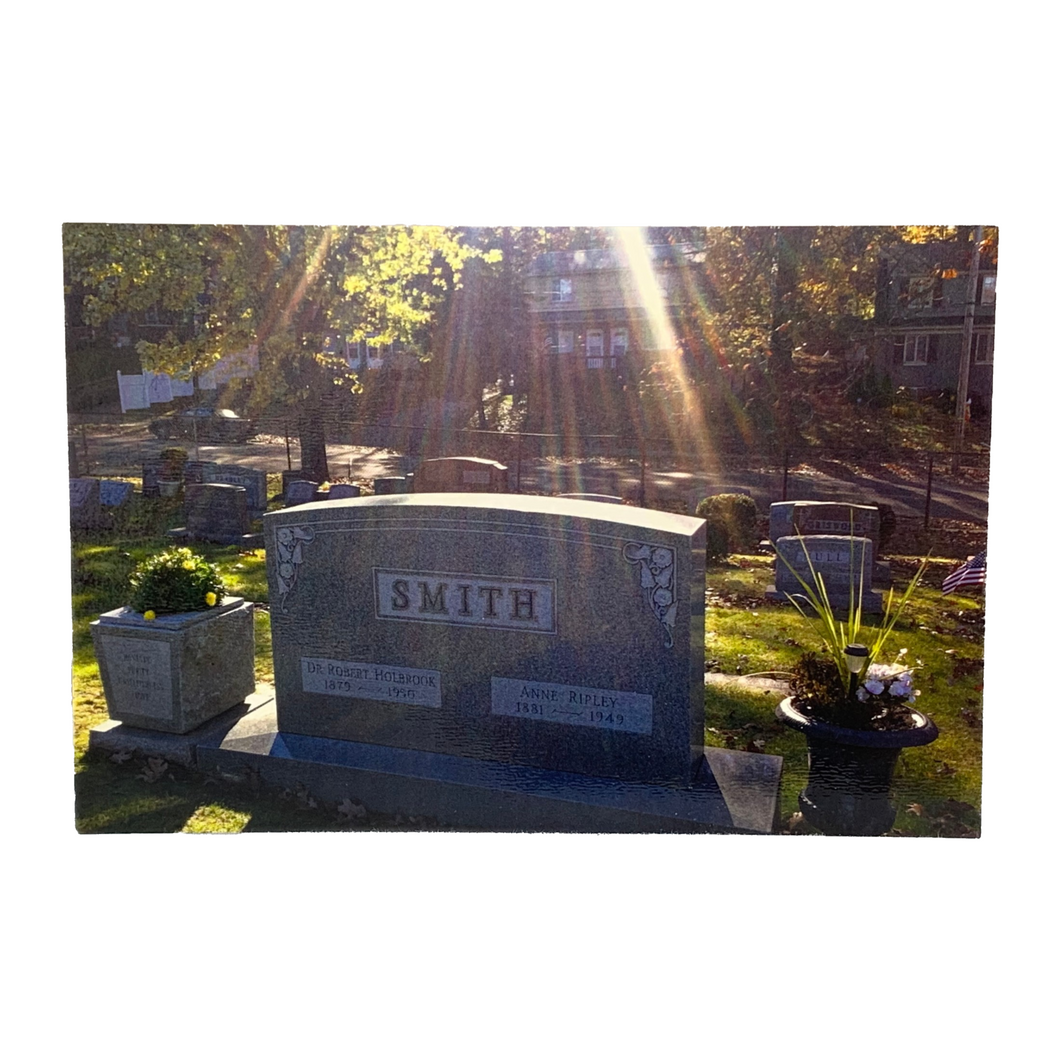 Picture/Postcard of Dr. Bob & Anne Smith's Grave Stone